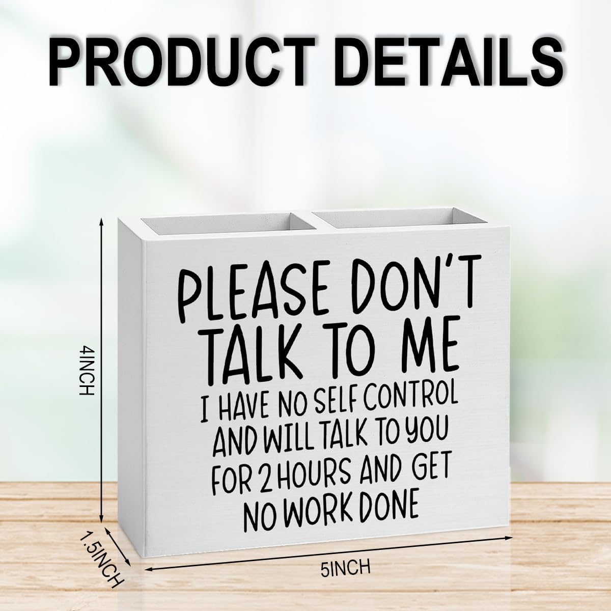 Bosses Day Gifts for Women Men Manager Funny Office Decor for Women Wooden Pencil Holder National Boss Day Decorations Gifts for Supervisor Leader Coworker Men HR Manager Office Desk Decor A 06