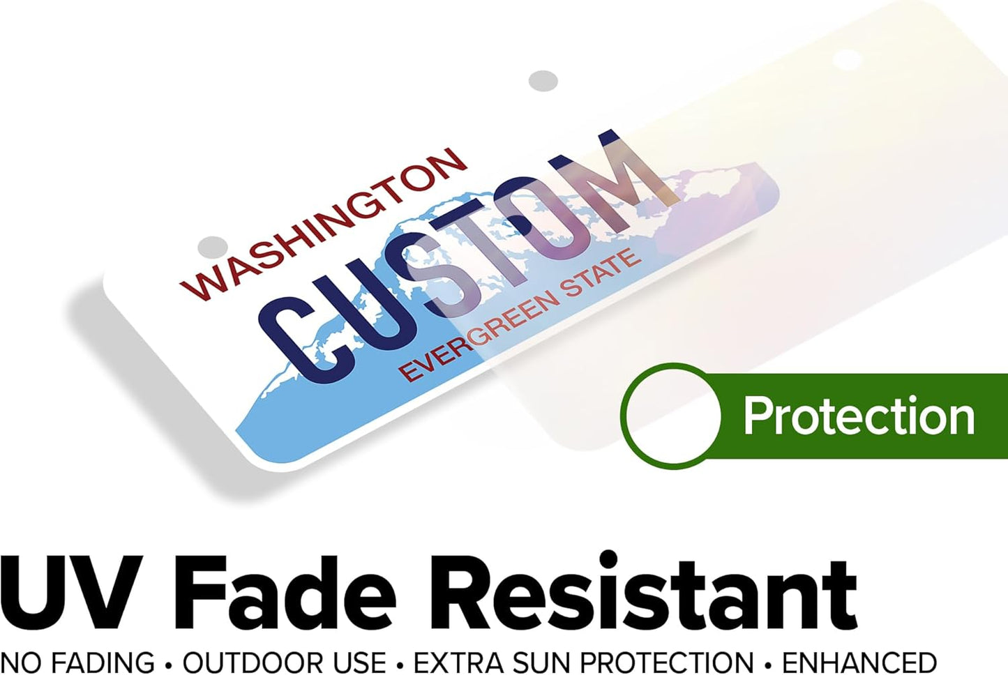 Mini License Plates, Personalized License Plates, Custom for Car, Bikes, ATV, Kids Car, Golf Cart, Jeep, 2x4 Inch, Rust-Free Fade Resistant Aluminum, USA Made by My Sign Center (Washington)