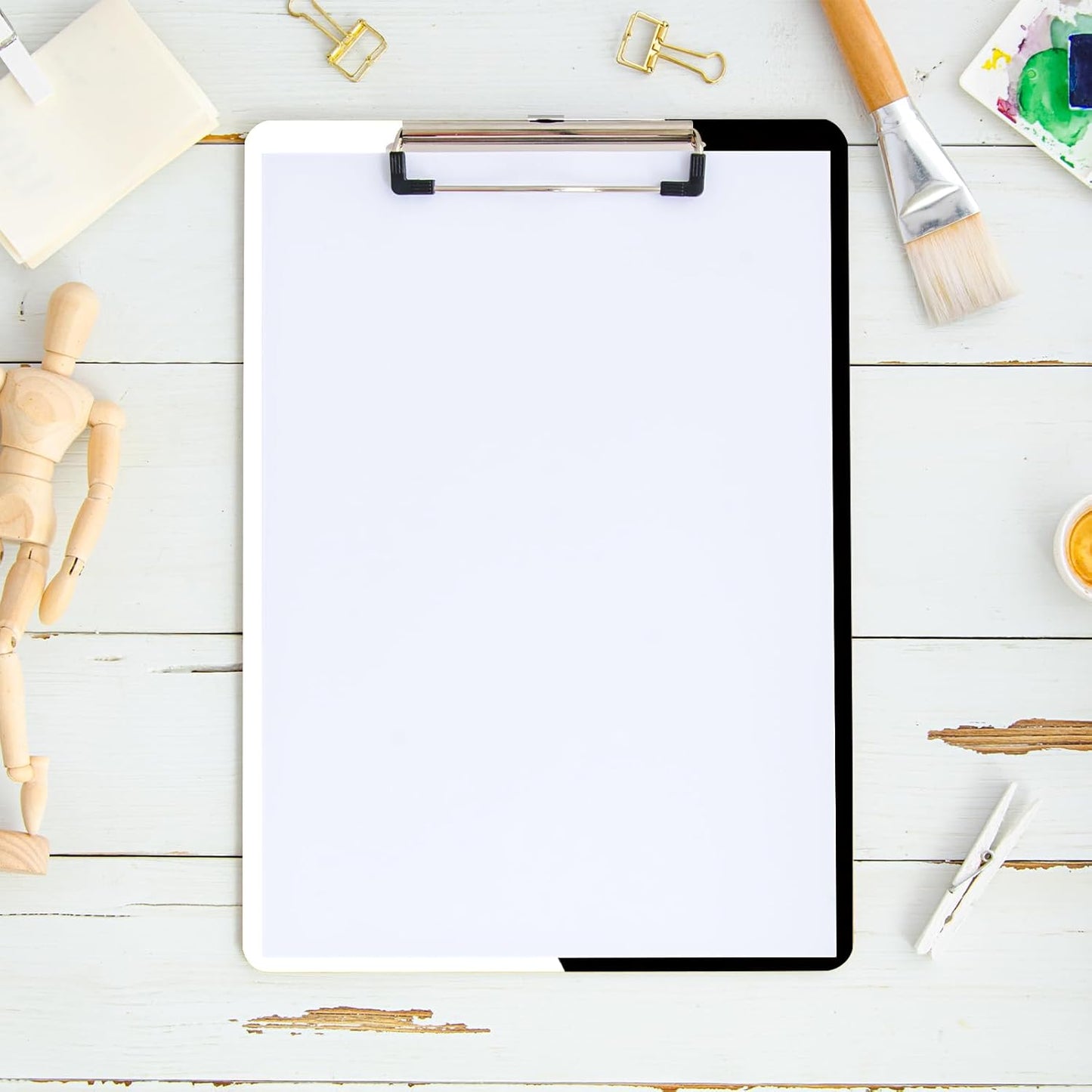 Clipboard Decorative,Clipboard Cute,A4 Letter Size Clip Board Pattern with Low Profile Clip,Paperboard for Office School Supplies Black and White Cat