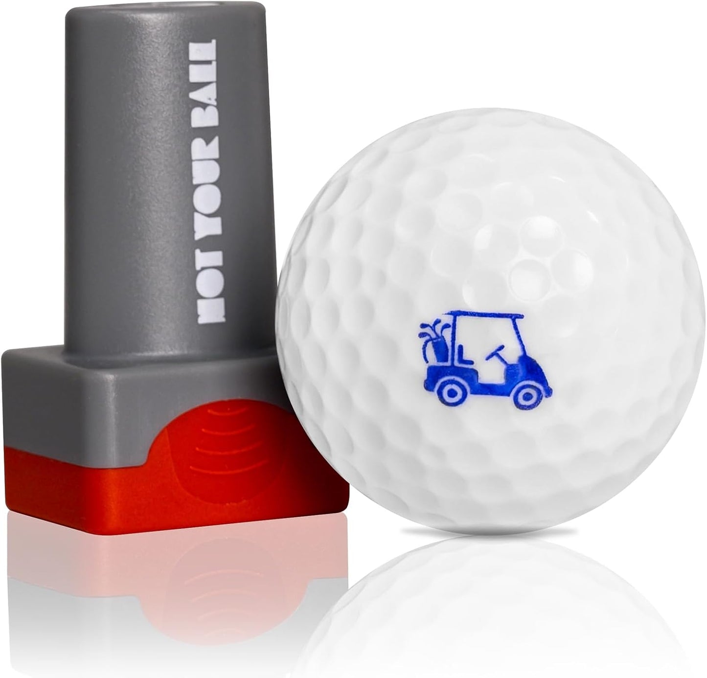 QUBI Golf Ball Stamp, Golf Ball Stamper, Reusable Self-Inking Golf Ball Stamp Marker to Identify Golf Balls, Golf Gifts Golf Accessories for Men and Women Golfers