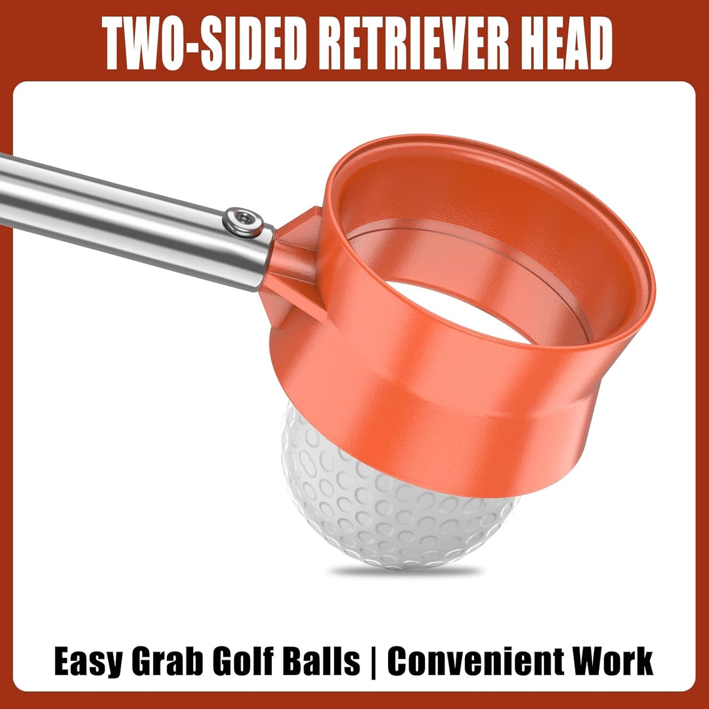 9ft/12ft Water Telescopic Golf Ball Retriever，Classic and Durable Stainless Steel Picker Upper, The Best Accessory Gift for Men and Women Golfers.