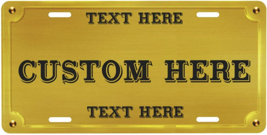 Custom Personalized Text Image Photo Design Customized Tag Aluminum License Plates for Front of Car 6x12 Inch-1