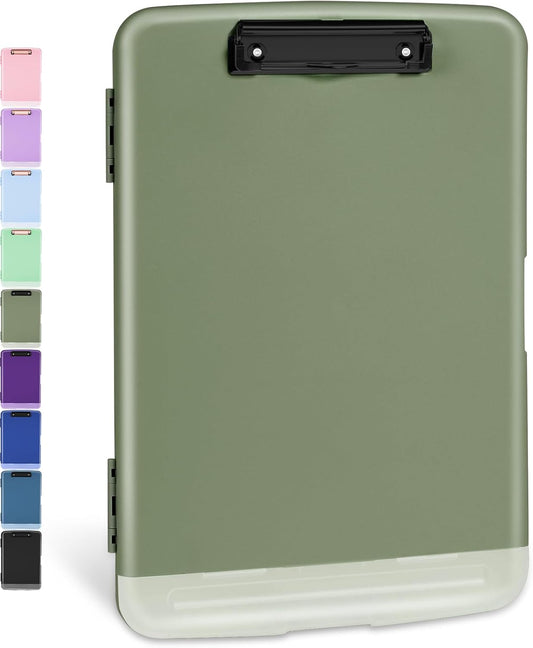 Sooez Clipboard with Storage, High Capacity Nursing Clipboard with Pen Holder, Clip Boards 8.5x11 with Storage, Low-Profile Clip, Lightweight Plastic Clipboard for Teachers, Lawers, Office Workers