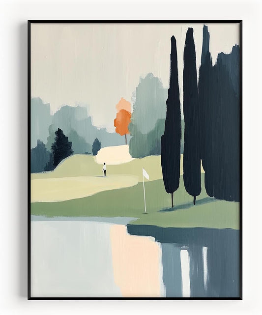 Golf Impressionist Art Print Posters - Premium Giclee Fine Art Prints - Sporty and Sophisticated Home Decor Posters, Golfer Art Prints for Home and Office Decor - Vintage Aesthetic, Ready to Frame