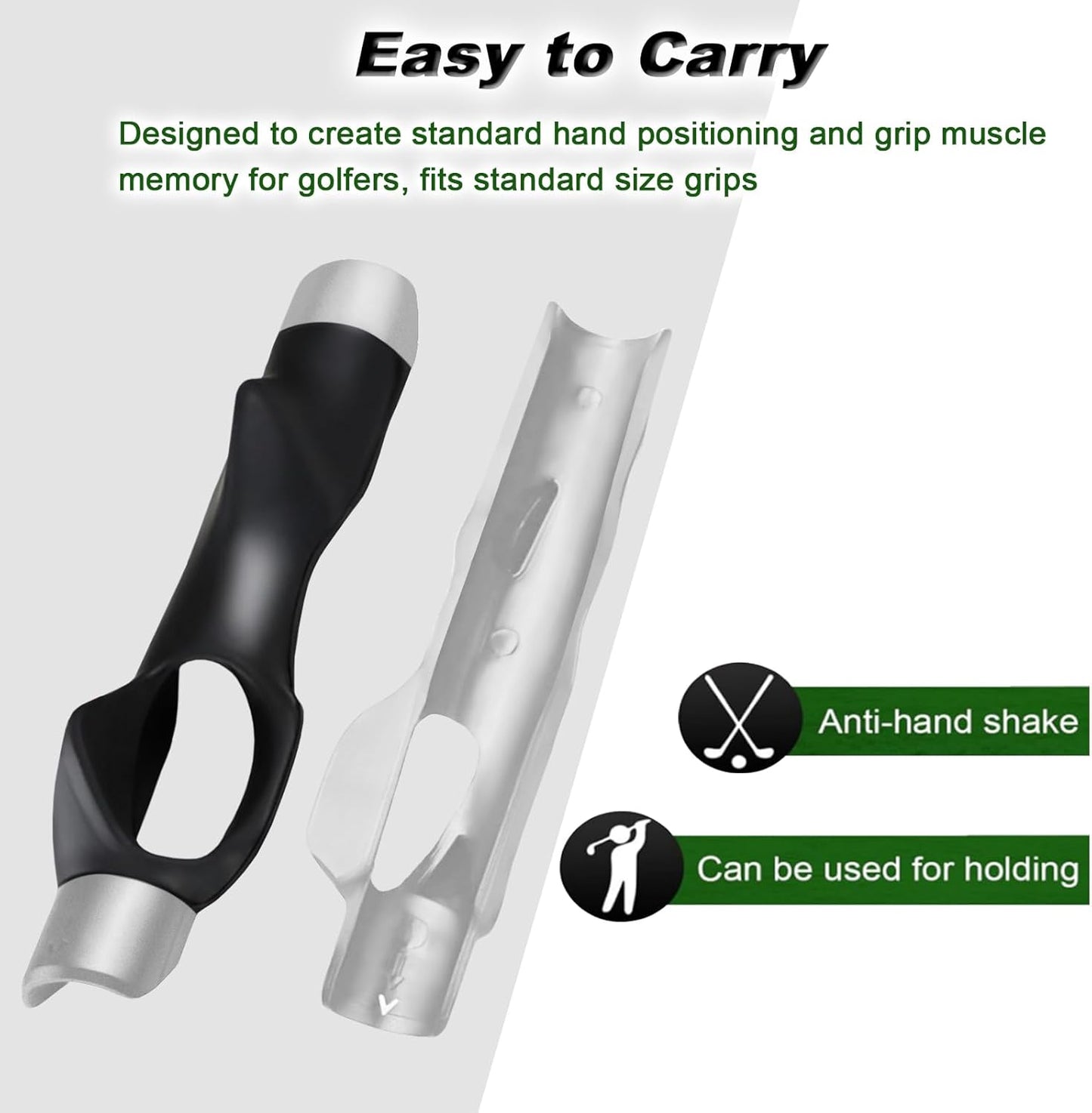 Grip Trainer Golf, Grip Aid Golf, Golf Swing Trainer, Corrects Left and Right Hand Position to Help Train Correct Hand Position,Enhance Grip Strength, Precision and Swing