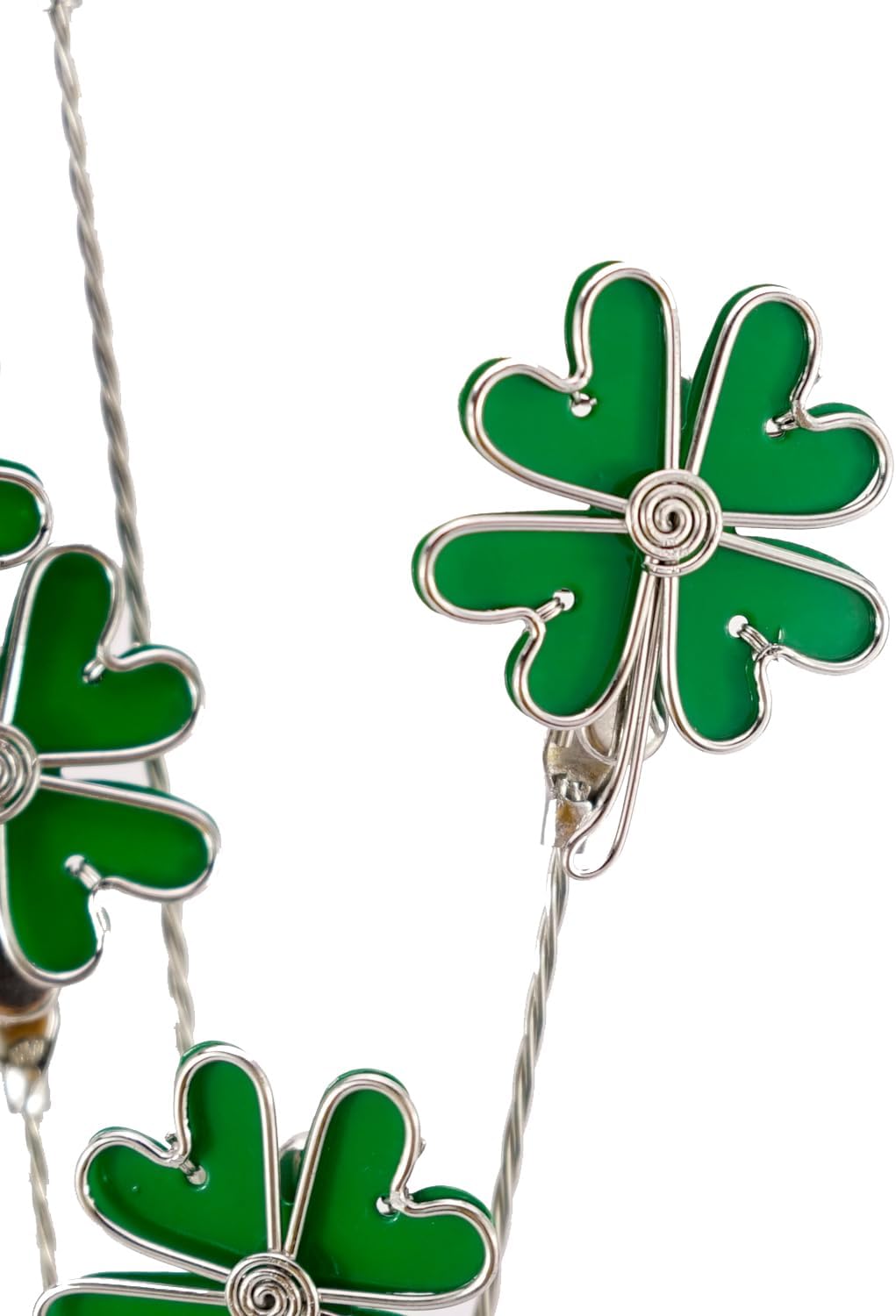 8-Branch Family Tree Picture Frame Holder, Card Photo Clips Holder Desk Stand for Memo Paper Note Photo Christmas Wedding Card Display (Green Clover)