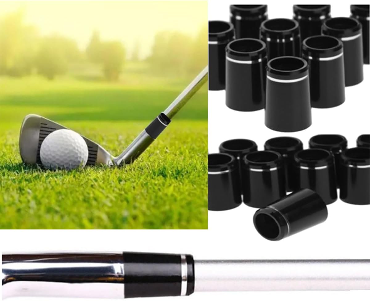 yukata Black Golf Ferrules Golf Club Ferrules Golf Ring Golf Tapered Ferrules 0.335 Golf Club Parts for Most Brands of Irons 10PCS