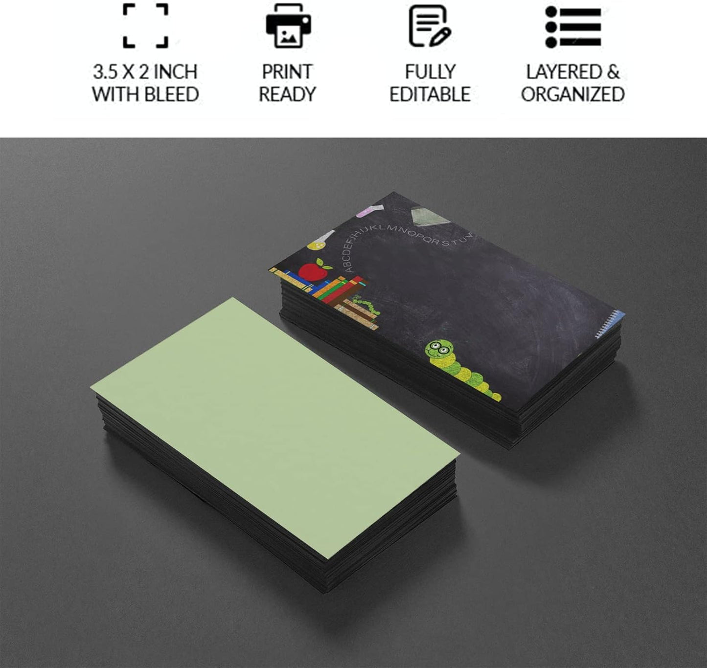 Custom Business Cards 100PCS Double-sided Printing Business Cards Customize with Your Logo Personalized 3.5"x 2" Cards for Business - Education