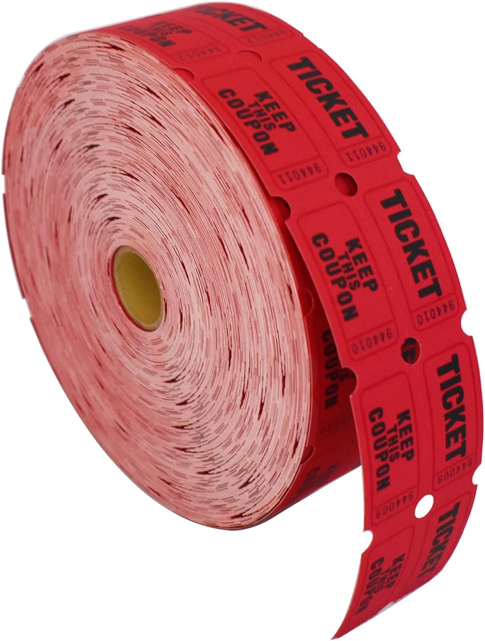 SEETOOOGAMES Raffle Tickets Double Roll - Full Set of 4 Colors, 2000 Tickets/Colors, 50/50 Raffle Tickets for Events (Red, Blue, Yellow, Green)