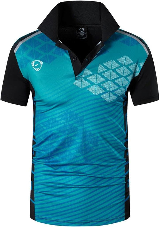 jeansian Men's Sport Outdoor Quick Dry Fit Short Sleeves Polo Tee Shirt Tshirt T-Shirt Tops Golf Tennis Bowling LSL195