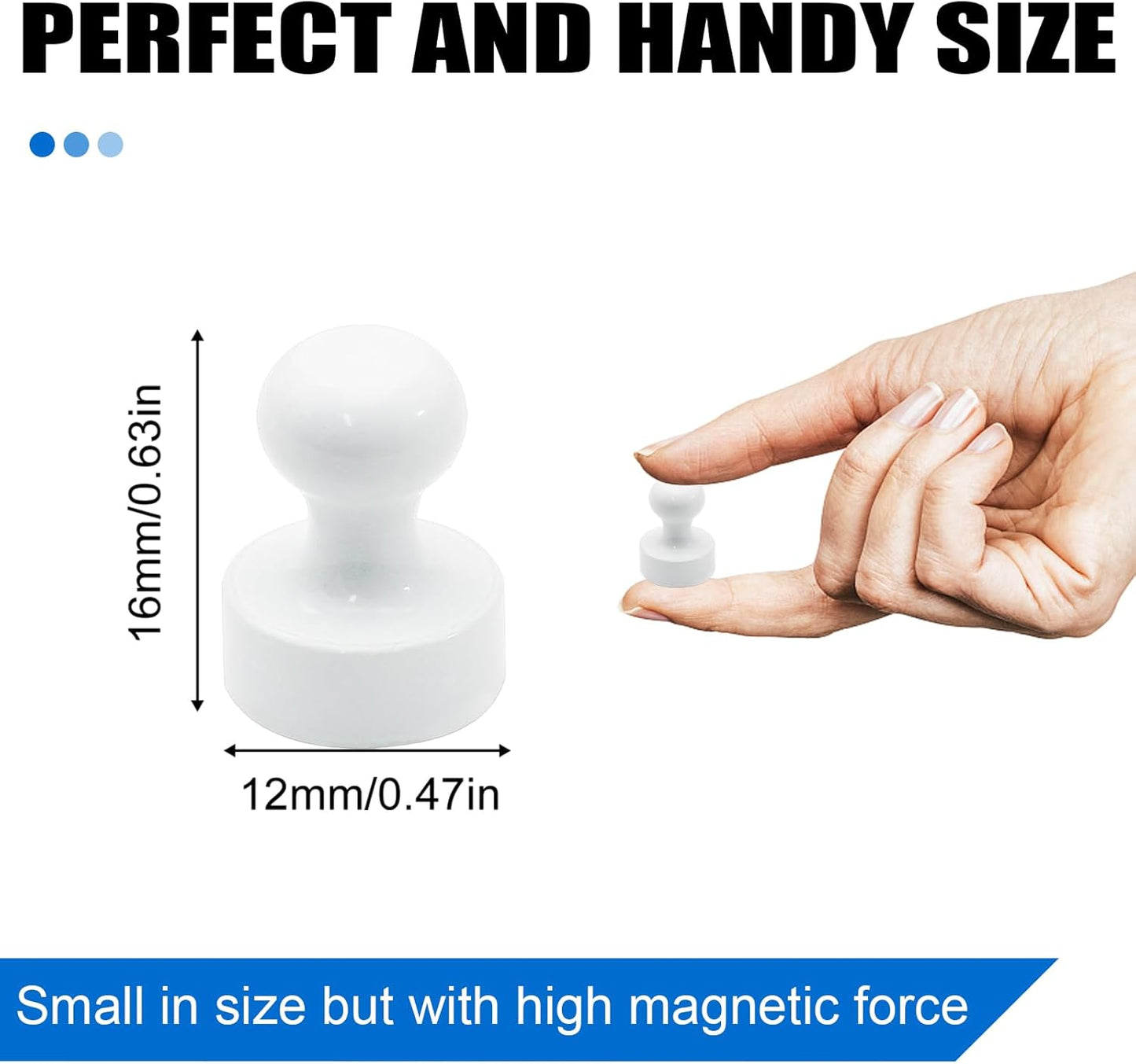 LOVIMAG Fridge Magnets 20Pcs Refrigerator Whiteboard Small Strong Magnet Classroom Kitchen Accessories Decorative Locker Set Decor Must Haves Office Calendar Refrigerador Magnetic Cute Crafts White