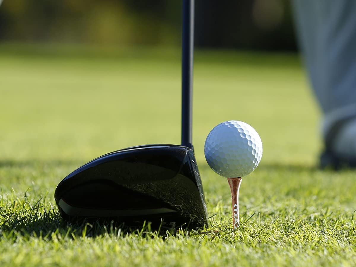 MAZEL Natural Wood/Bamboo Golf Tees 2 3/4 Inch & 3 1/4 Inch,Pack 50 or 120,Reduce Friction & Side Spin,More Stable Golf Tees