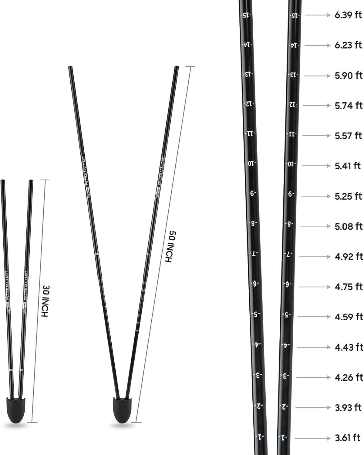 Golf Putting Practice Aid Putter Alignment Aid for Precise Putting Practice, Compatible with All Putter Shafts, Golf Practice Equipment for Indoor Outdoor Use