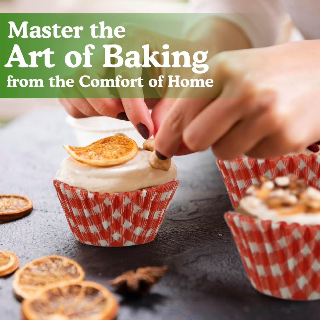 Regency Wraps Greaseproof Professional Grade Baking Cups, Pack of 40, Standard Liners, Red Gingham, for Cupcakes, Muffins, Candy, Non Stick