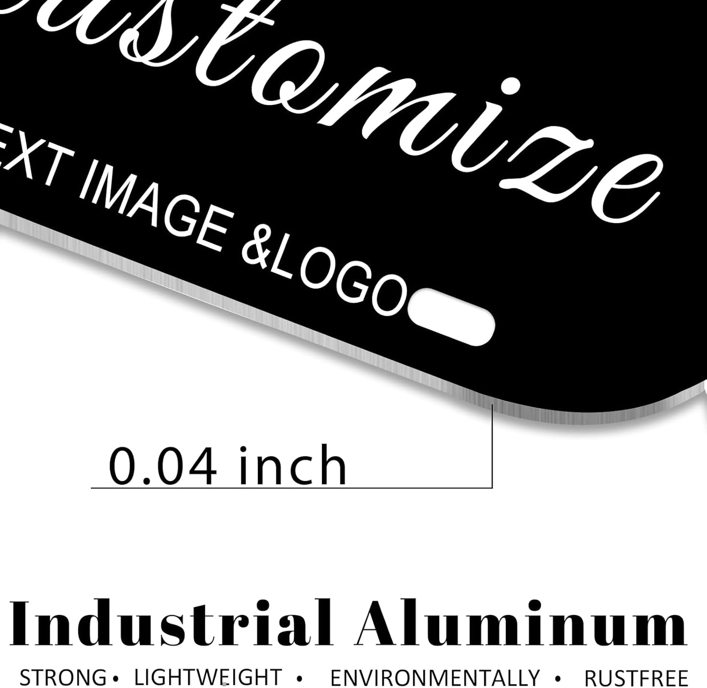 Custom License Plate,7x4 Inches Front License Plate,Thick Rust-Free,Custom Car Tags,Personalized License Plate for Power Wheels | Wagons | ATV | Golf Cart Accessories | Motorcycle