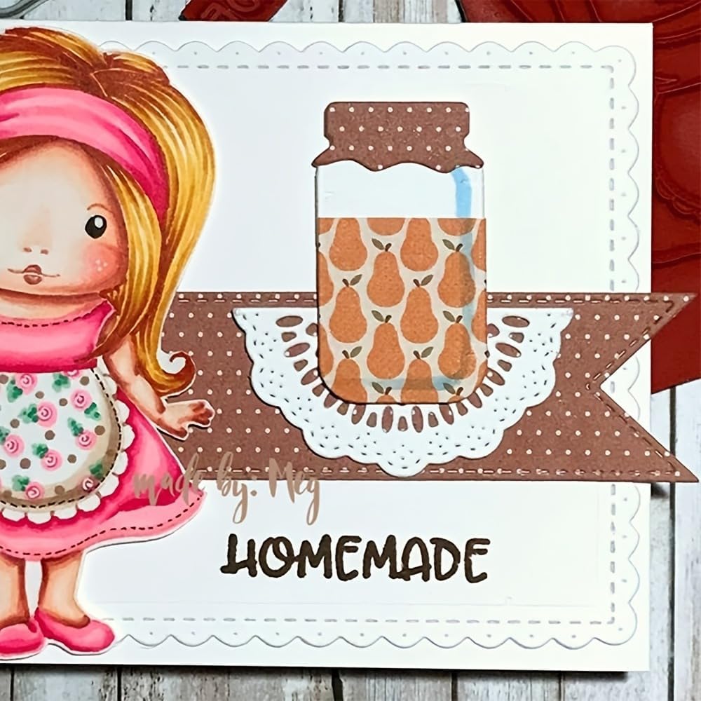 Lapoo Cutting Die for Scrapbooking, 3D Backgrounds Frame New Cutting Dies DIY Album Card Making Decor Paper Craft Metal Die Cuts Party Decorations (Multiple Tags 5.3 x 1.9 in)