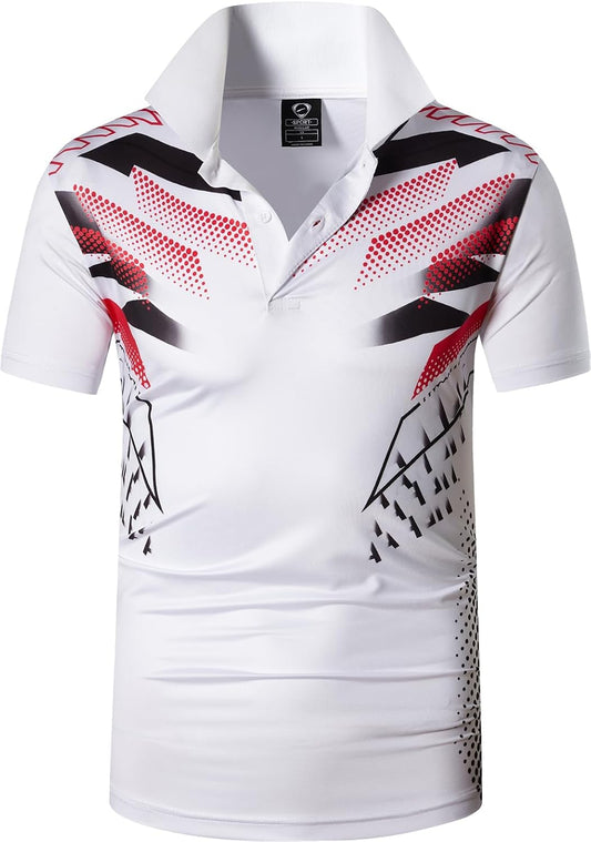 jeansian Men's Sport Outdoor Quick Dry Fit Short Sleeves Polo Tee Shirt Tshirt T-Shirt Tops Golf Tennis Bowling LSL195