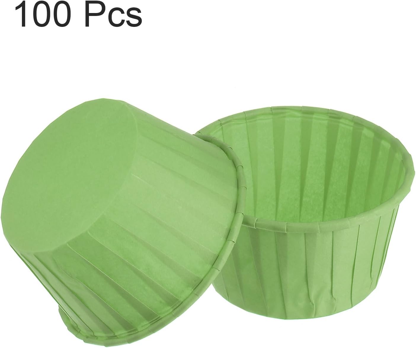 HARFINGTON 100Pcs Cupcake Baking Cups 3.5oz Standard Size Paper Cupcake Liners Greaseproof Wrapper Disposable for Wedding Birthdays Christmas Dessert Light Green