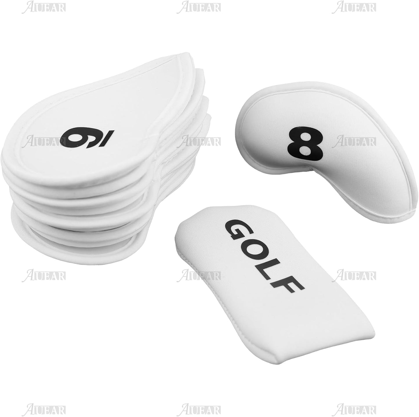 AUEAR, 11 Pack Golf Head Covers Neoprene Iron Putter Headcovers Set Fit All Brands