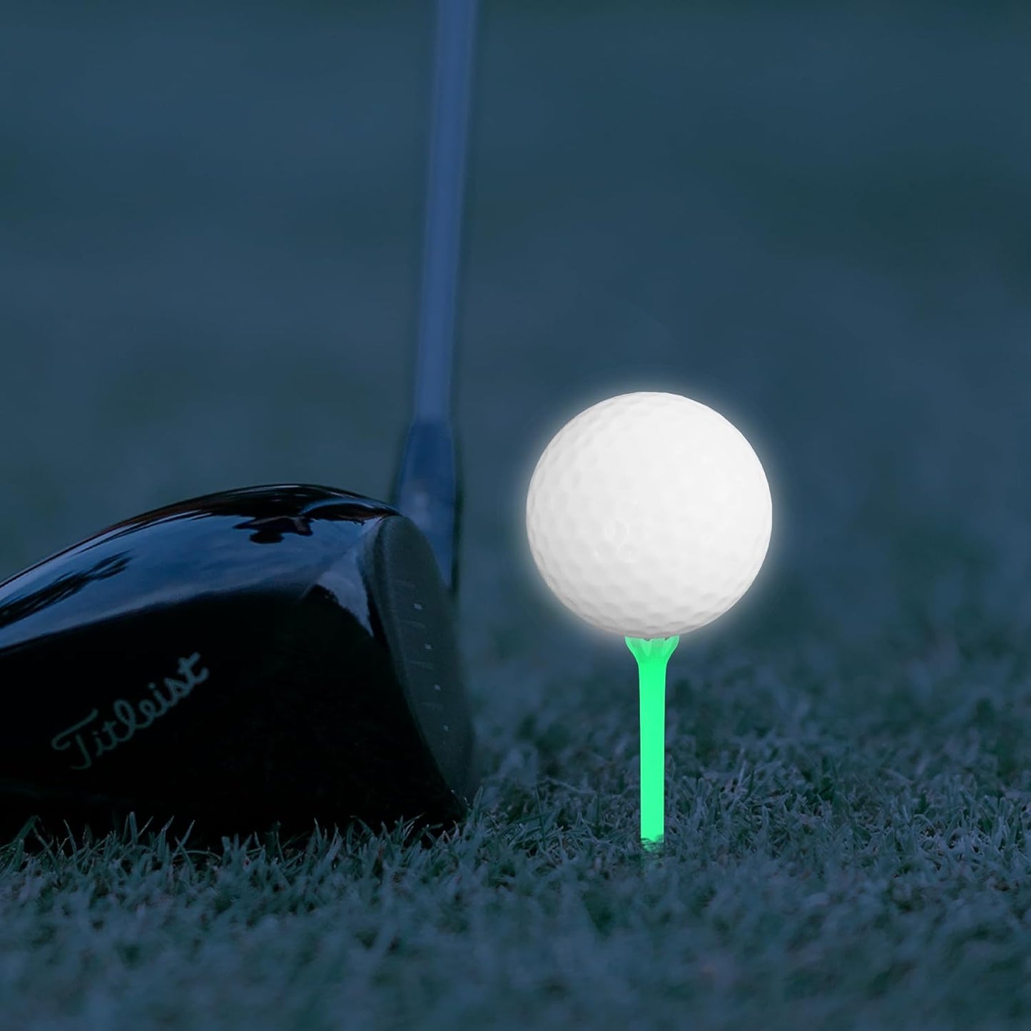 KINGTOP Glow-in-The-Dark Golf Tees, Fluorescent Green Light Up Golf Tee, Long-Lasting Illumination Perfect for Night Golf