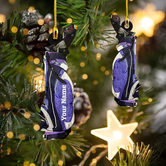 Personalized Golf Ornament Shaped Acrylic Ornament, Golfer Gift, Gifts for Golf Lovers, Him, Her, Christmas Tree Decor, Home Decor, Golfing Cart Christmas Ornament, Idea 1