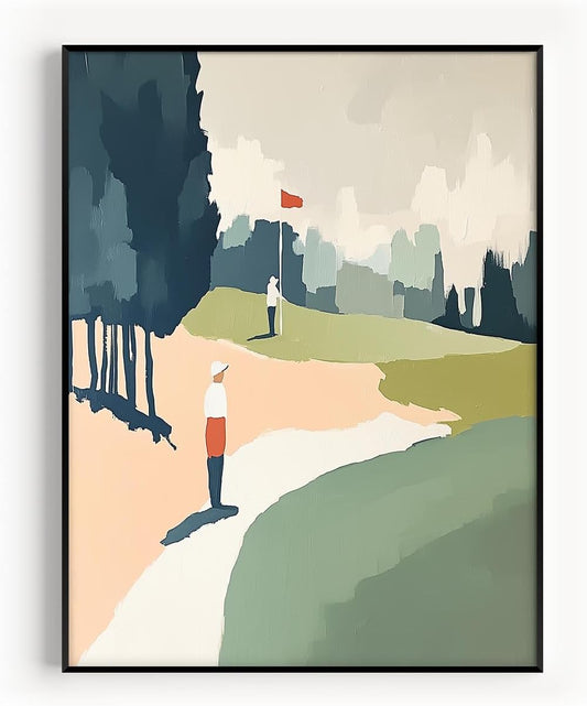 Golf Impressionist Art Print Posters - Premium Giclee Fine Art Prints - Sporty and Sophisticated Home Decor Posters, Golfer Art Prints for Home and Office Decor - Vintage Aesthetic, Ready to Frame