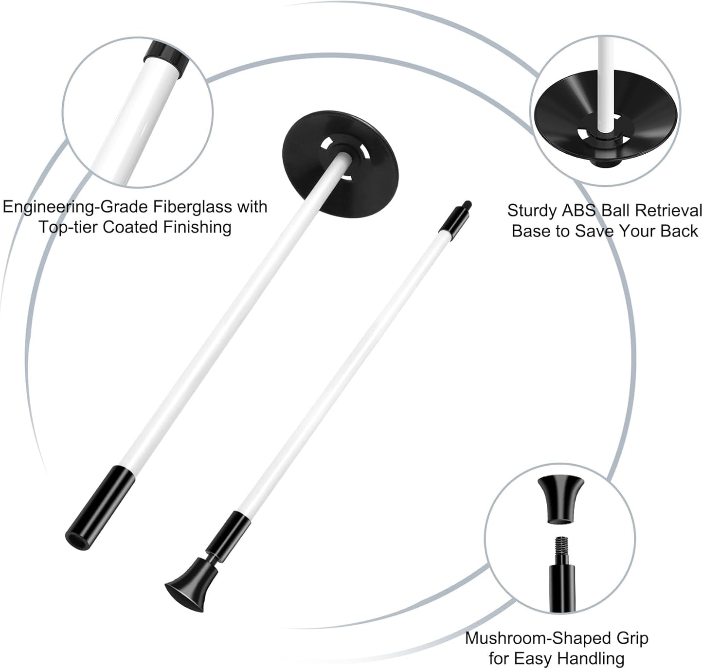 3FT Golf Flagpole with Mini Masters Flag, Double-Sided Silk-Screened, Ideal for Backyard Practice Putting Green, 3-Pack