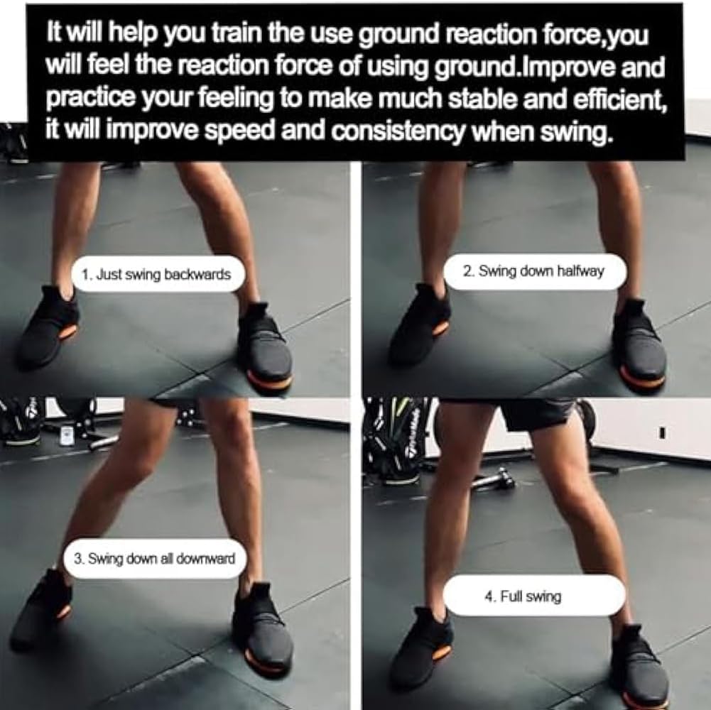 Golf Trainer Swing Speed Trainer Chipping and Putting Power Pad Weight Transfer, Yellow