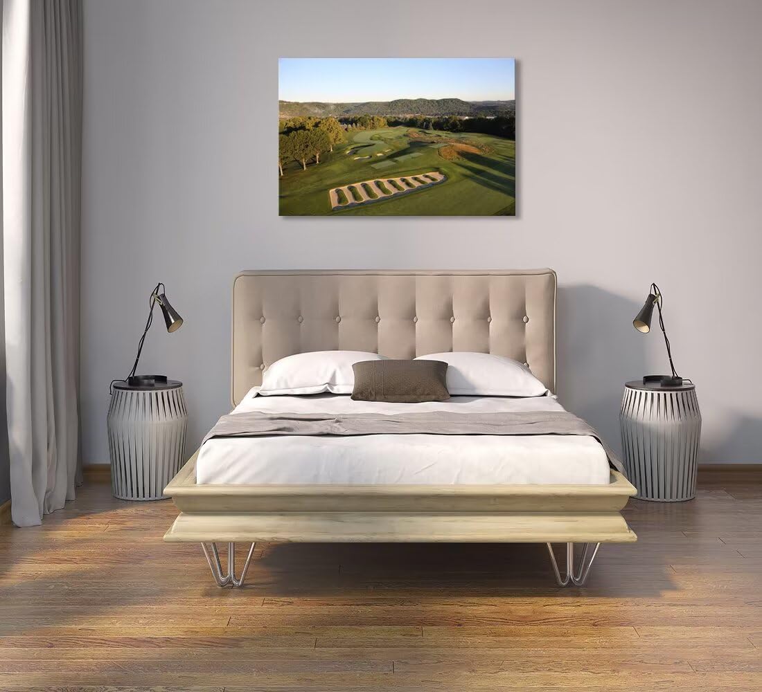 Oakmont Country Club Golf Courses Wall Art for Living Room Bedroom Bathroom Home Decorations Golf Art Golf Course Picture Poster Framed Artwork Canvas Prints Ready to Hang(28''H x 44''W)