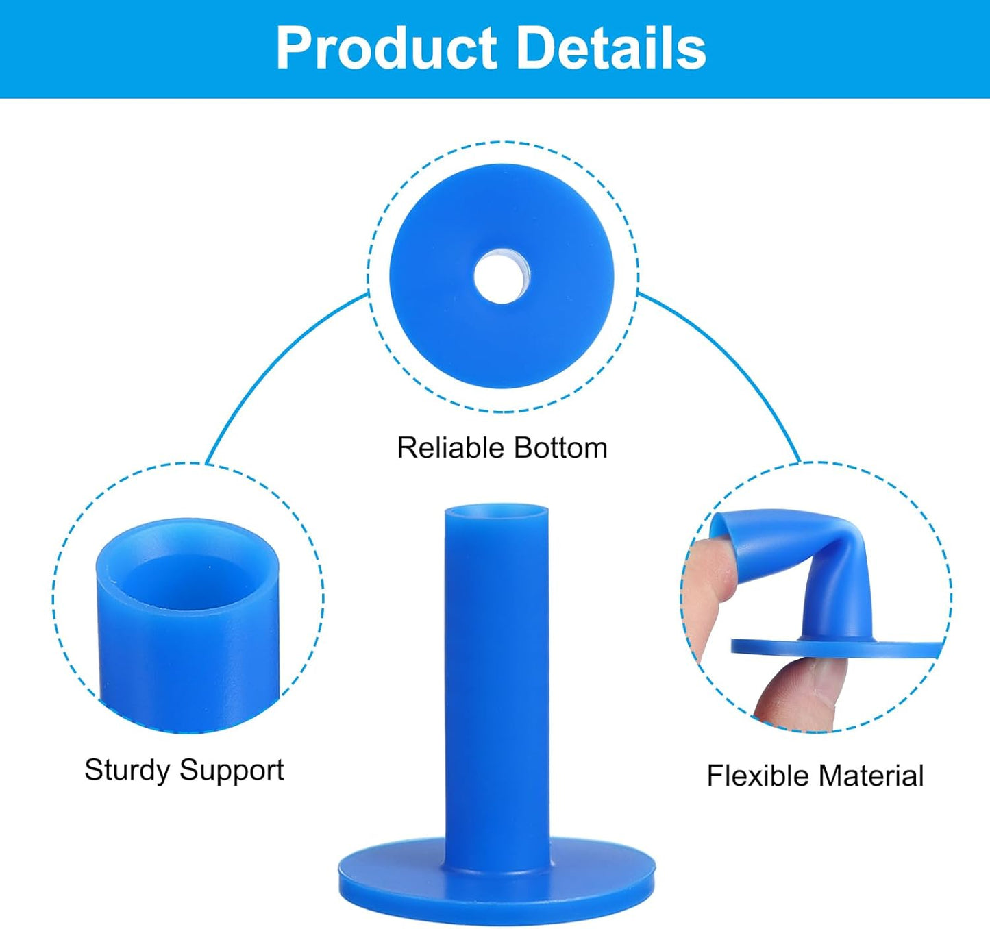 PATIKIL Rubber Golf Tees, Tall Practice Training Driving Range Tee Stable Ball Holder