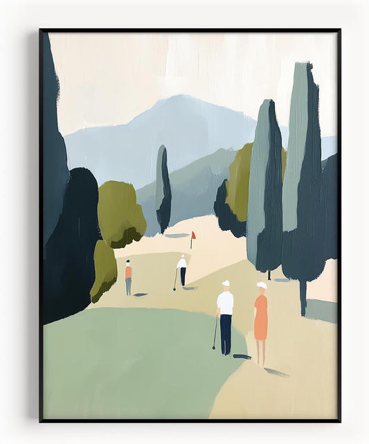 Golf Impressionist Art Print Posters - Premium Giclee Fine Art Prints - Sporty and Sophisticated Home Decor Posters, Golfer Art Prints for Home and Office Decor - Vintage Aesthetic, Ready to Frame