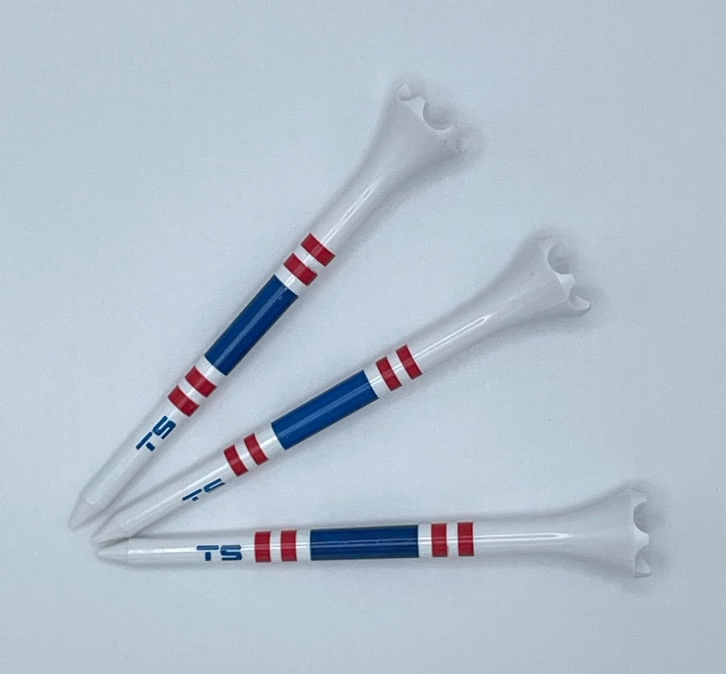 TRUESTRIKE Premium USA Golf Tees – 3¼" or 2¾" Durable Plastic Performance Tees (100 Pack) – Made in USA – Bulk Value Pack