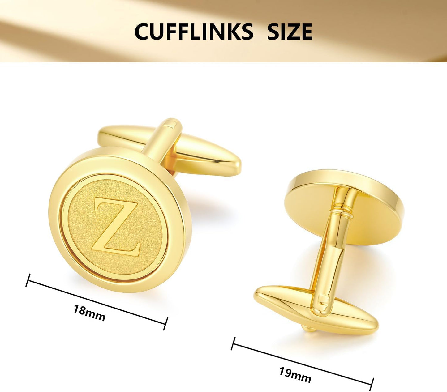 GWD Initial Cufflinks for Men Classic Cuff links Mens Letter Shirts CuffLinks Wedding Gift