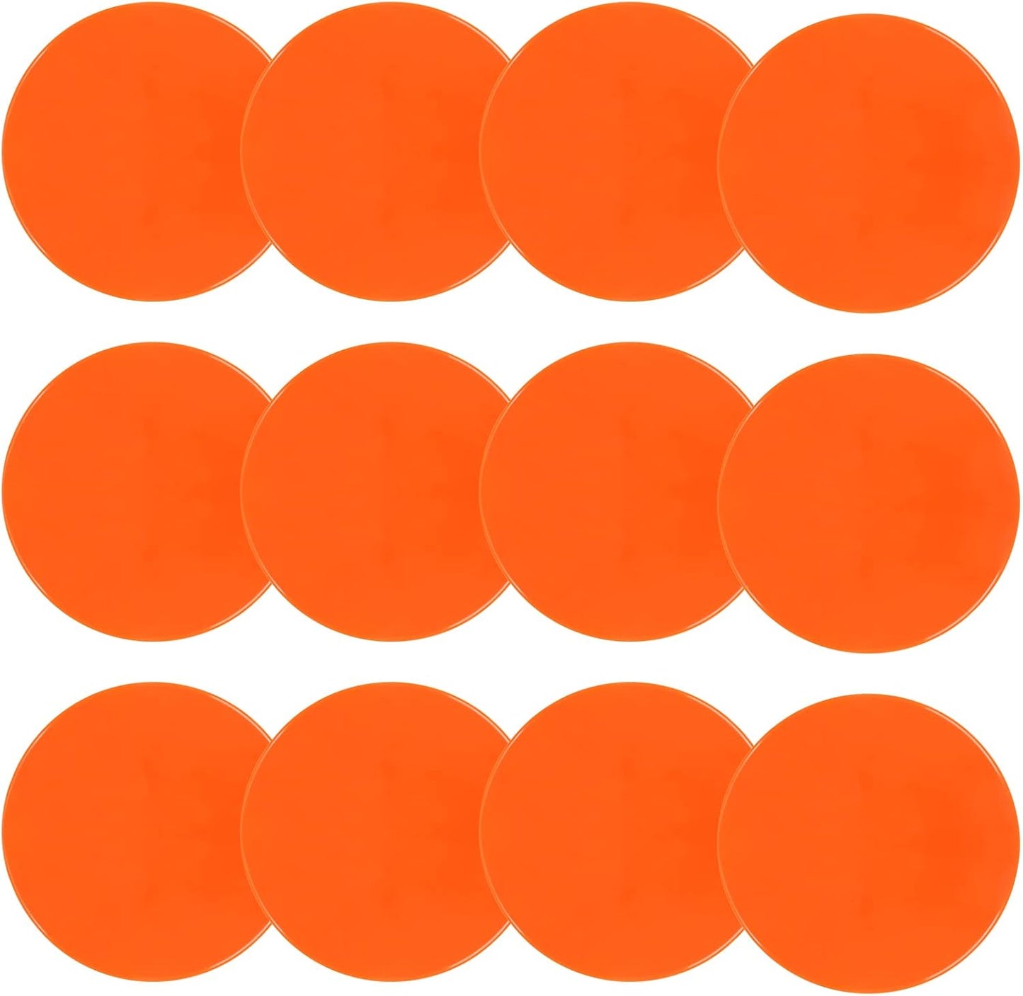 Poly Spots Spot Markers for Gym Floor 9 inch Flat Cones 12/24Pcs Non Slip Rubber Floor Dots for Kids Soccer Basketball Sports Speed Agility Training, Preschool Classroom Activities