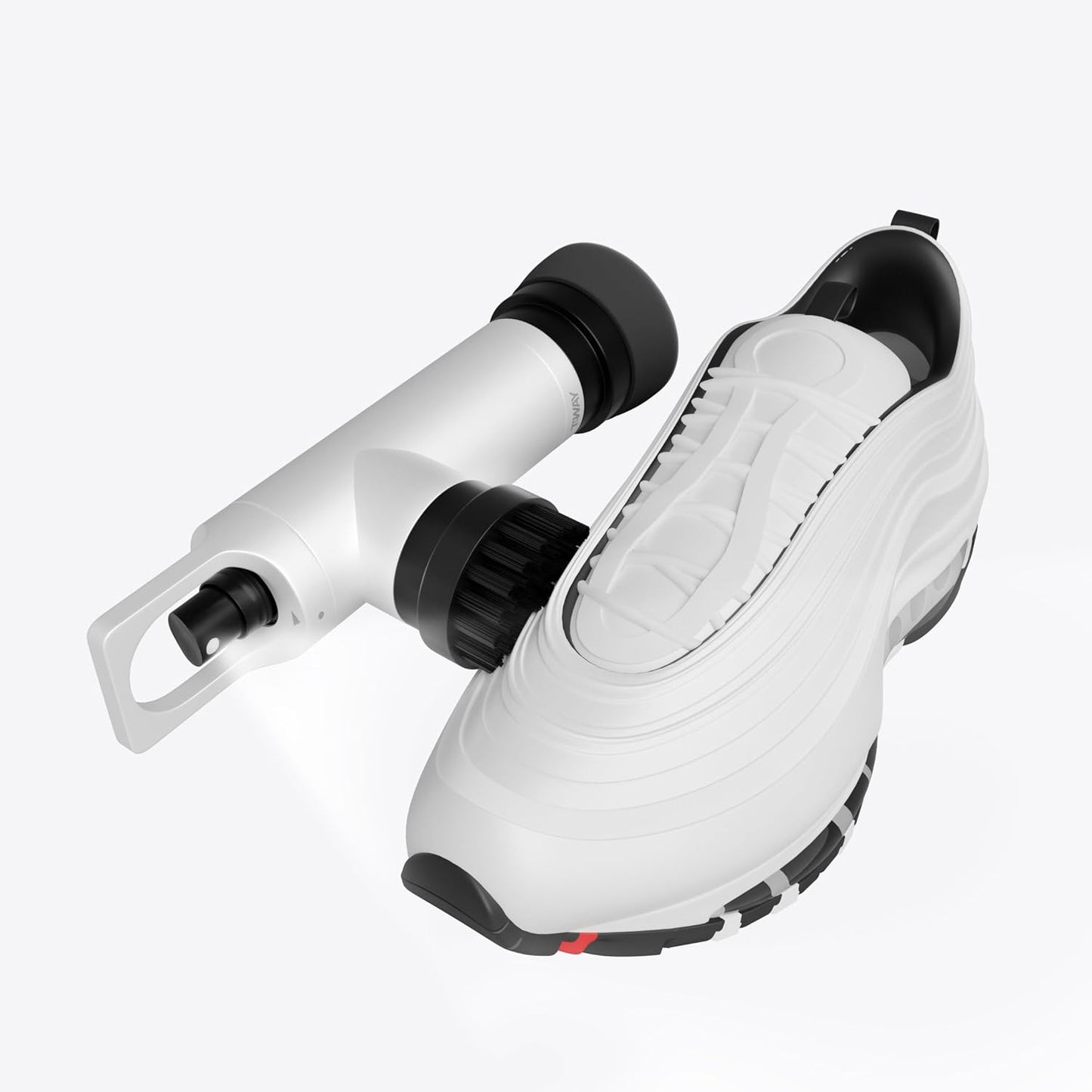 Golf Club Brush Cleaner with Water Spray Bottle and Sponge - Clean Golf Clubs Golf Balls Shoes All at Once - Heavy Duty - Golf Cleaning Device - Golf Accessories- USA Company (Pearl White)