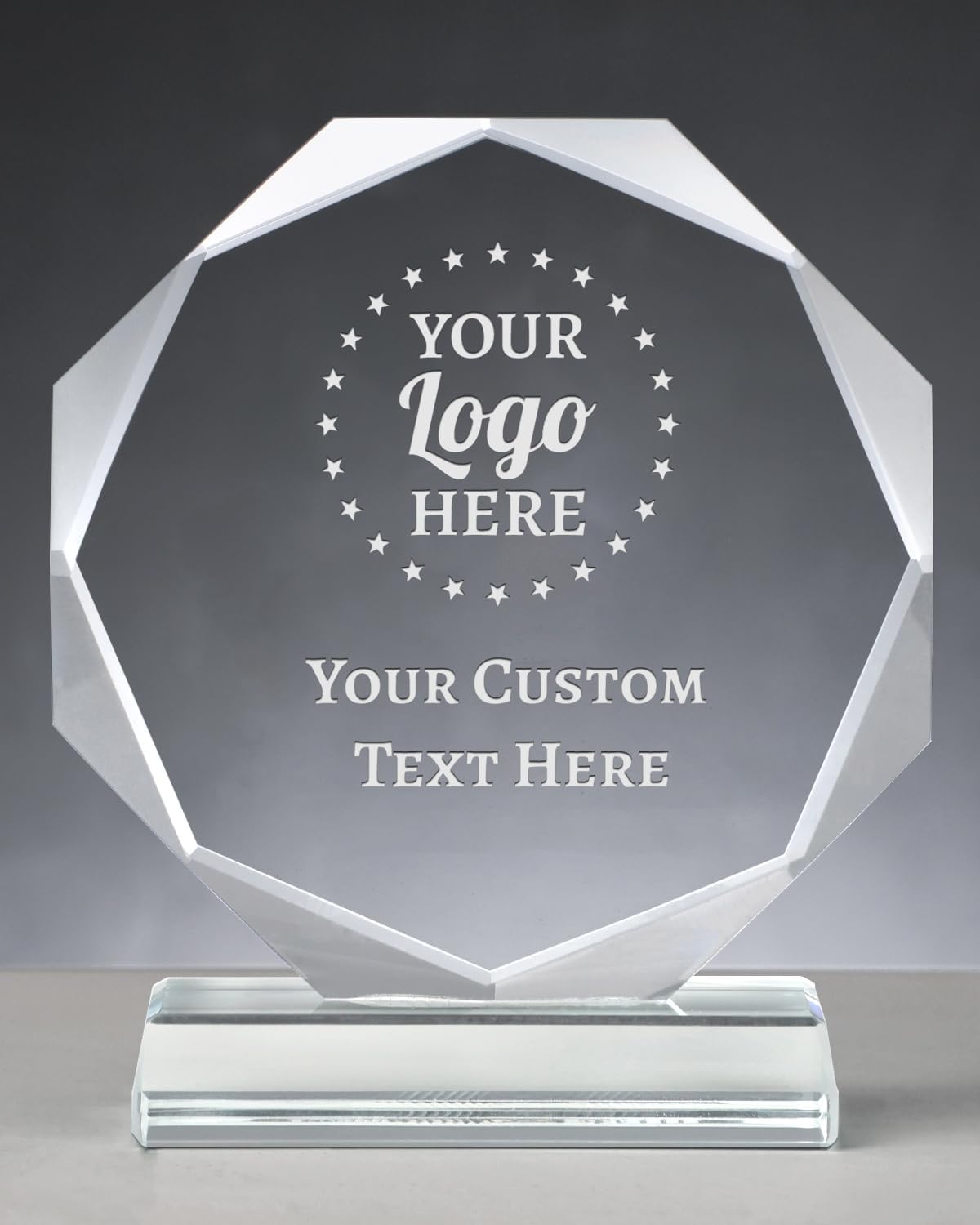Personalized Crystal Trophy Award - Award for Employees- Plaques Personalized Engraved- Coworker Gift,Employee Appreciation Gift,Retirement Goodbye Farewell Gift (Custom Logo/Engraved)