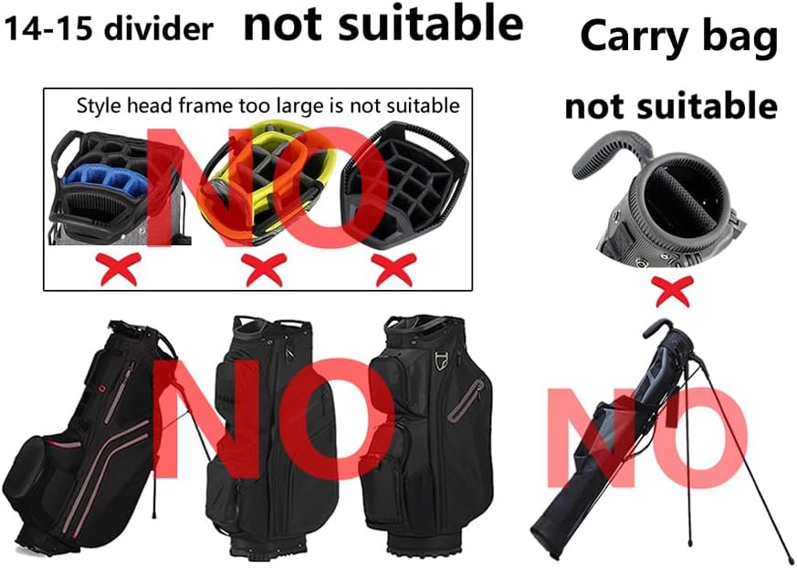 BOYEA & SKULLEAP Golf Bag Cover/rain Hood Waterproof/dustproof,Thickened Style,fits 8.5-9-inch golfbag/standbag,4 snap Fasteners +Adjustable Straps, Easy to Install, Foldable, for All Golfers Gifts