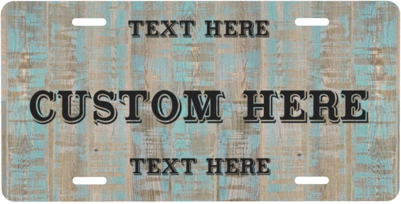 Custom Personalized Text Image Photo Design Customized Tag Aluminum License Plates for Front of Car 6x12 Inch-4