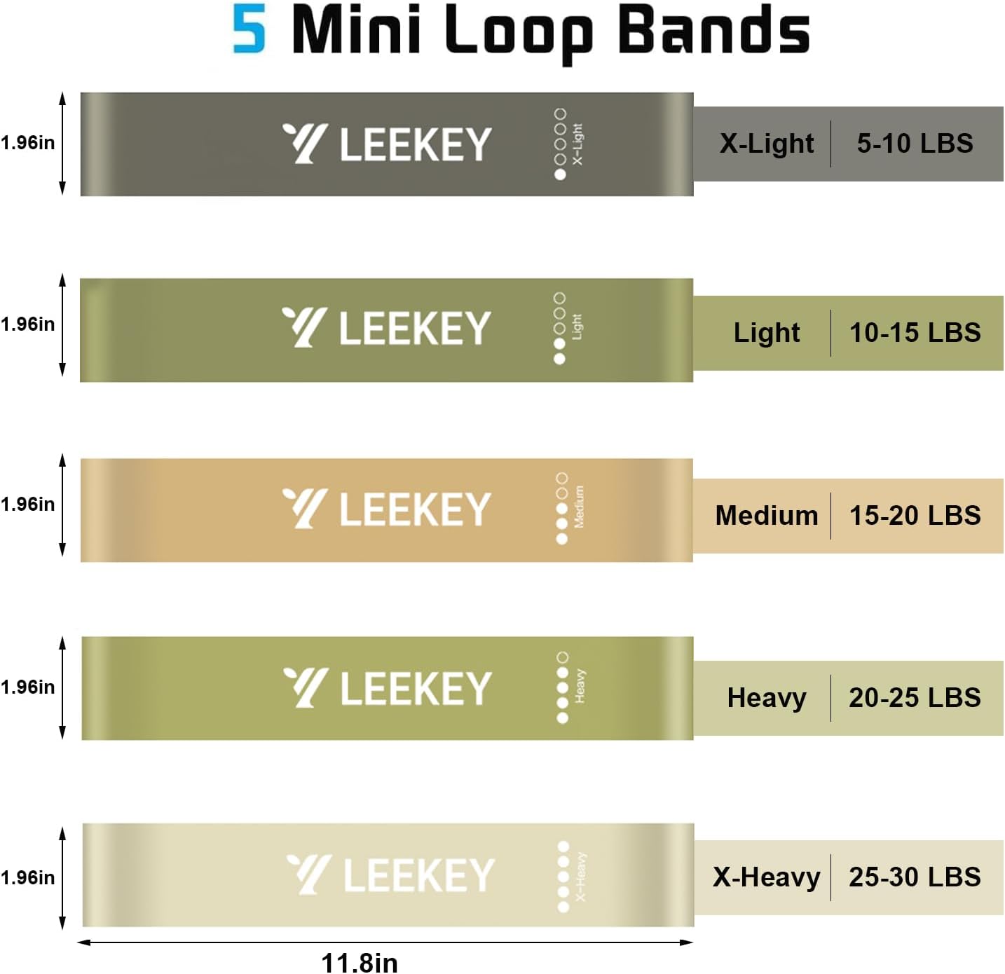 LEEKEY Resistance Bands, Exercise Bands with Handles,Pull Up Assist Bands - Band Set with Door Anchor - Bands for Working Out,Band for Men and Women Fitness Training,Home Workouts