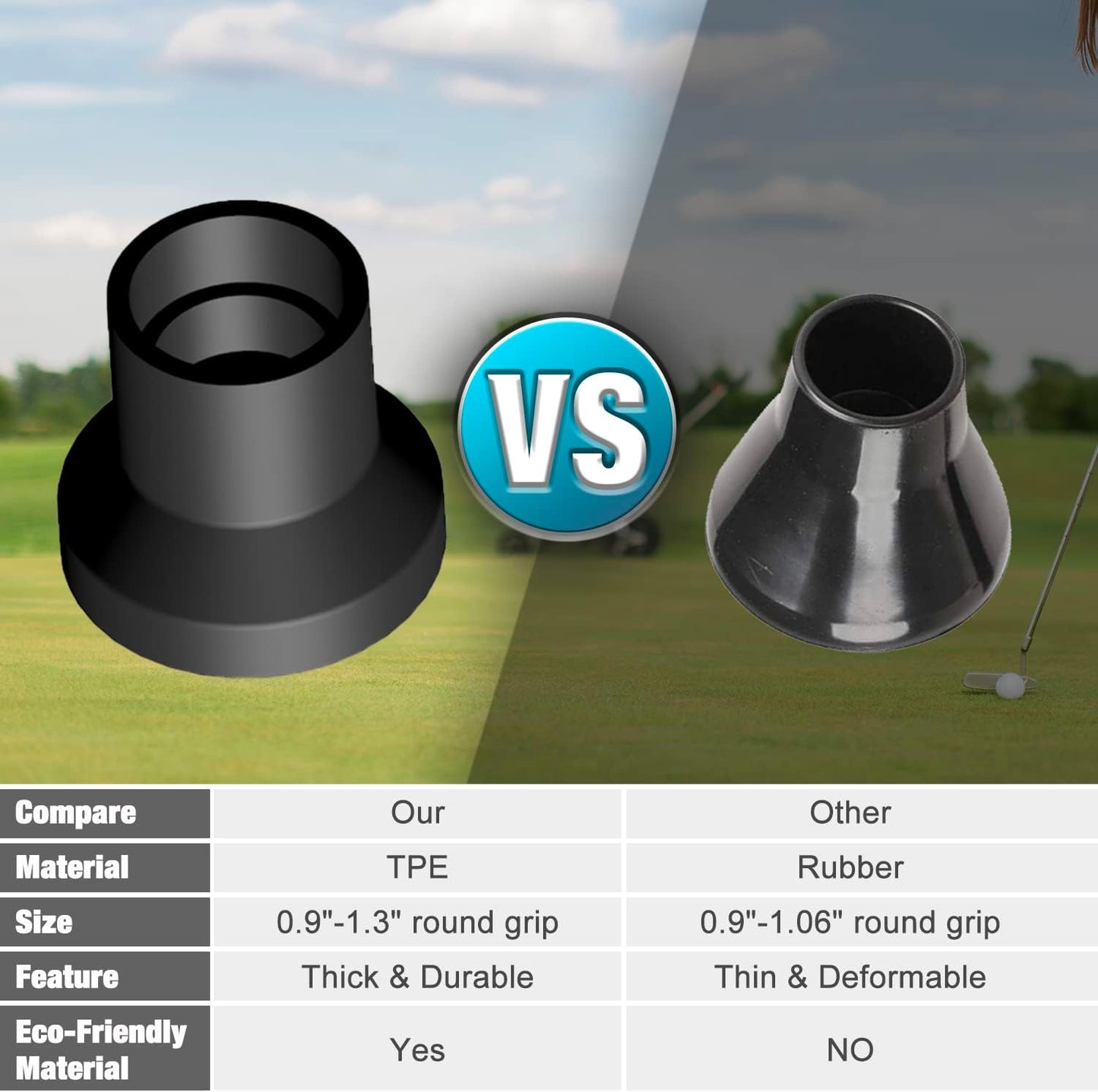 Golf Ball Retriever, 3Pack Mini Golf Ball Pick Up Suction Cup for Putter Grip Tool, Portable Golf Ball Grabber for Training Putter Grip Golfer, Professional Golf Sucker Accessories for Golfer