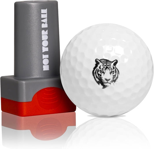 QUBI Golf Ball Stamp, Golf Ball Stamper, Self-Inking Golf Ball Stamp Marker to Identify Golf Balls, Golf Gift Golf Accessories for Men and Women Golfers