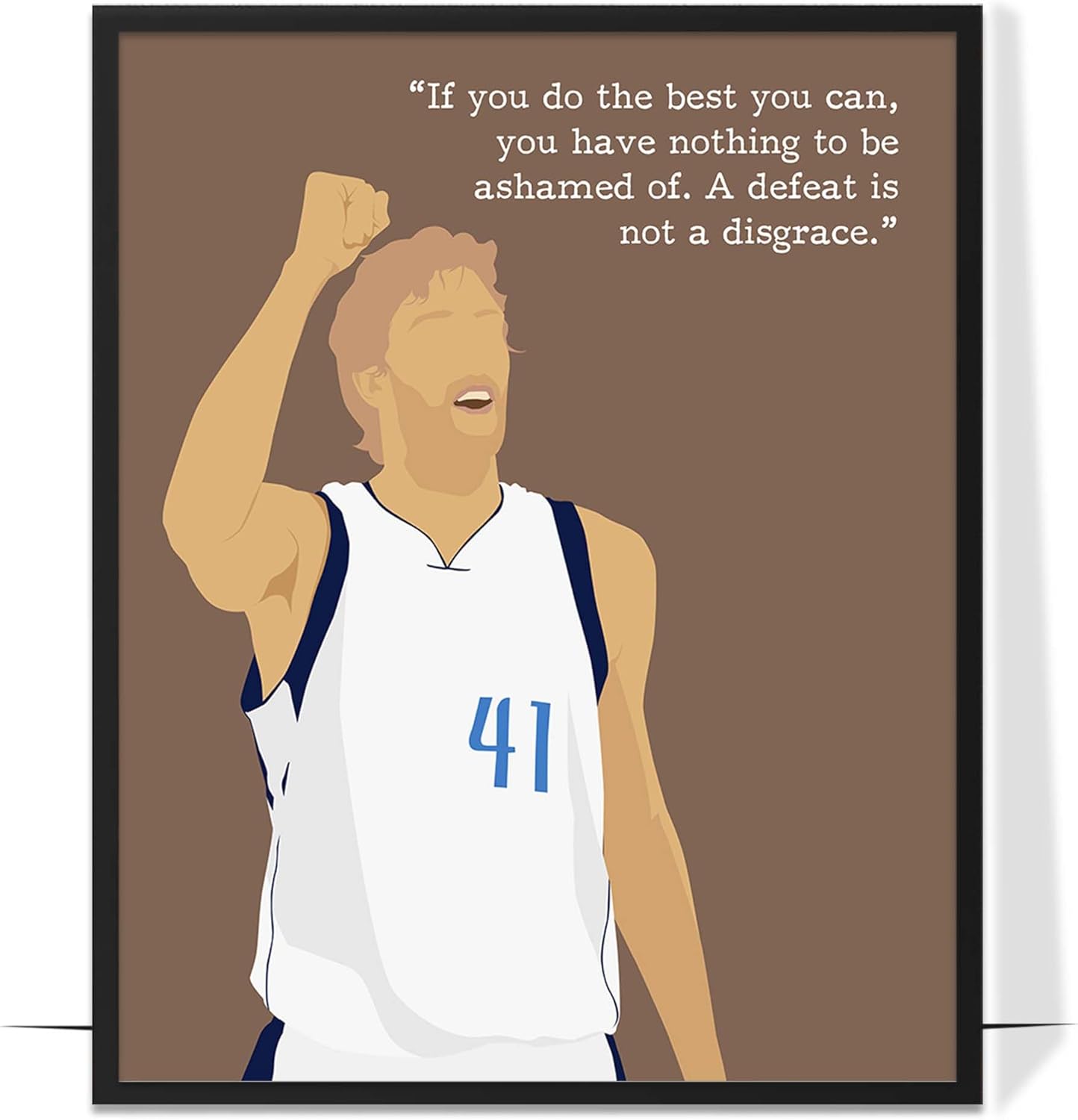 LOLUIS Motivational Basketball Superstar Hand-Drawn Artwork Sport Quote Wall Art Decorations (Unframed 16"x20", Basketball Player 10)
