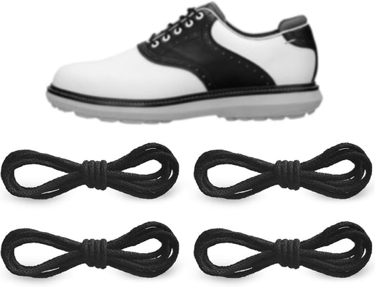 2 Pairs Cotton Golf Shoe Laces for FootJoy Sports Shoes, Round Thin Dress ShoeLaces Replacement Shoe Strings