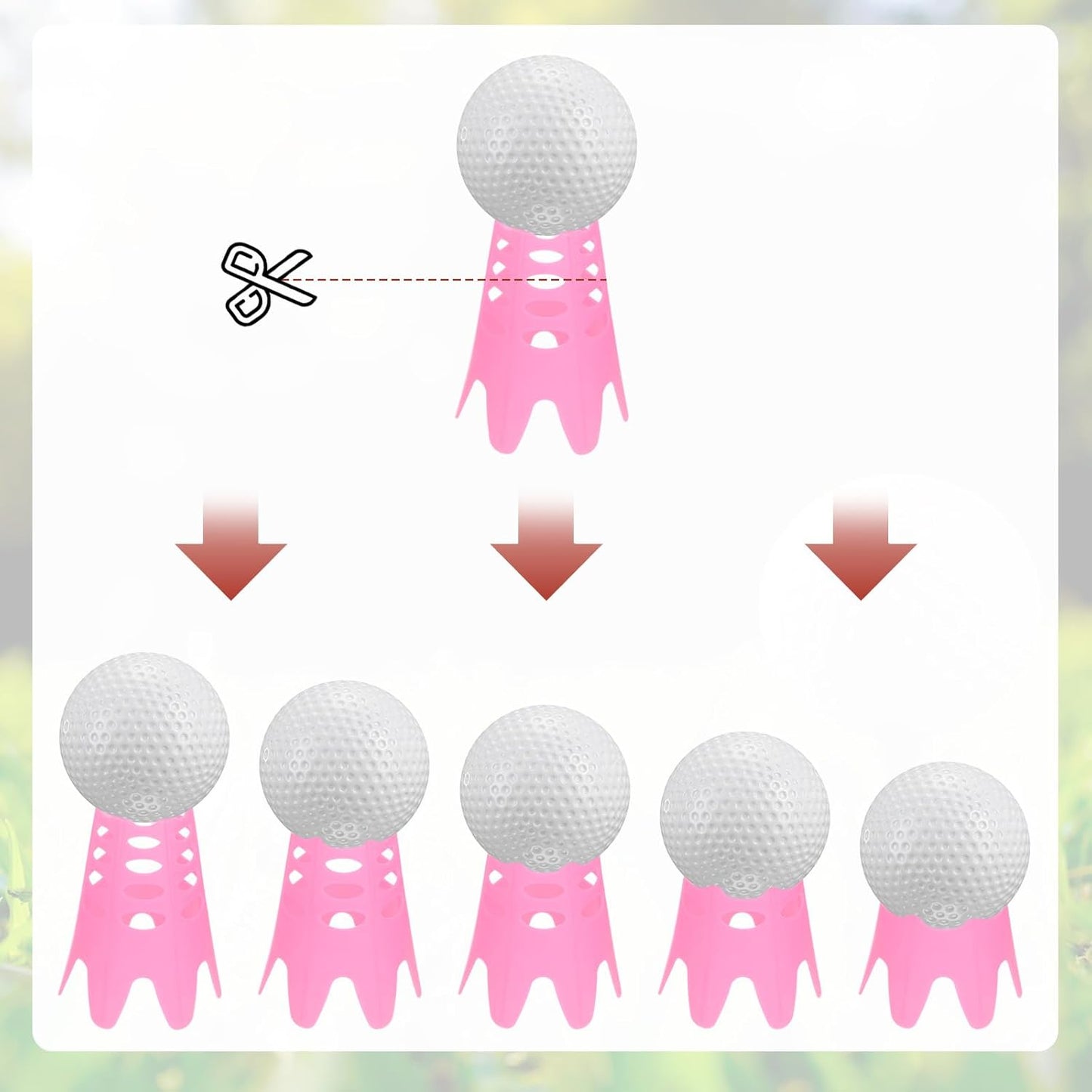 Golf Simulator Tees - Plastic Golf Tees Use for Home & Outdoor & Indoor Driving Range & Winter Turf