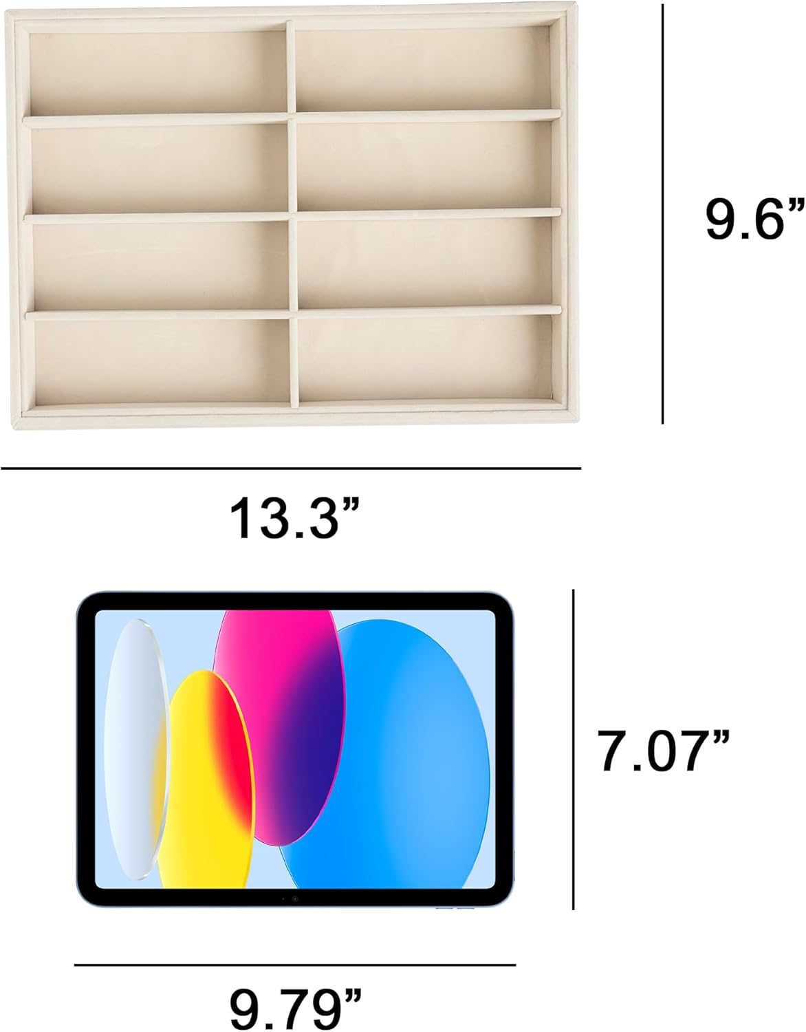 Frebeauty Sunglass Organizer,Velvet Glasses Organizer,8-Slot Sunglasses Tray for Drawer, Men's/Women's Sunglasses Box
