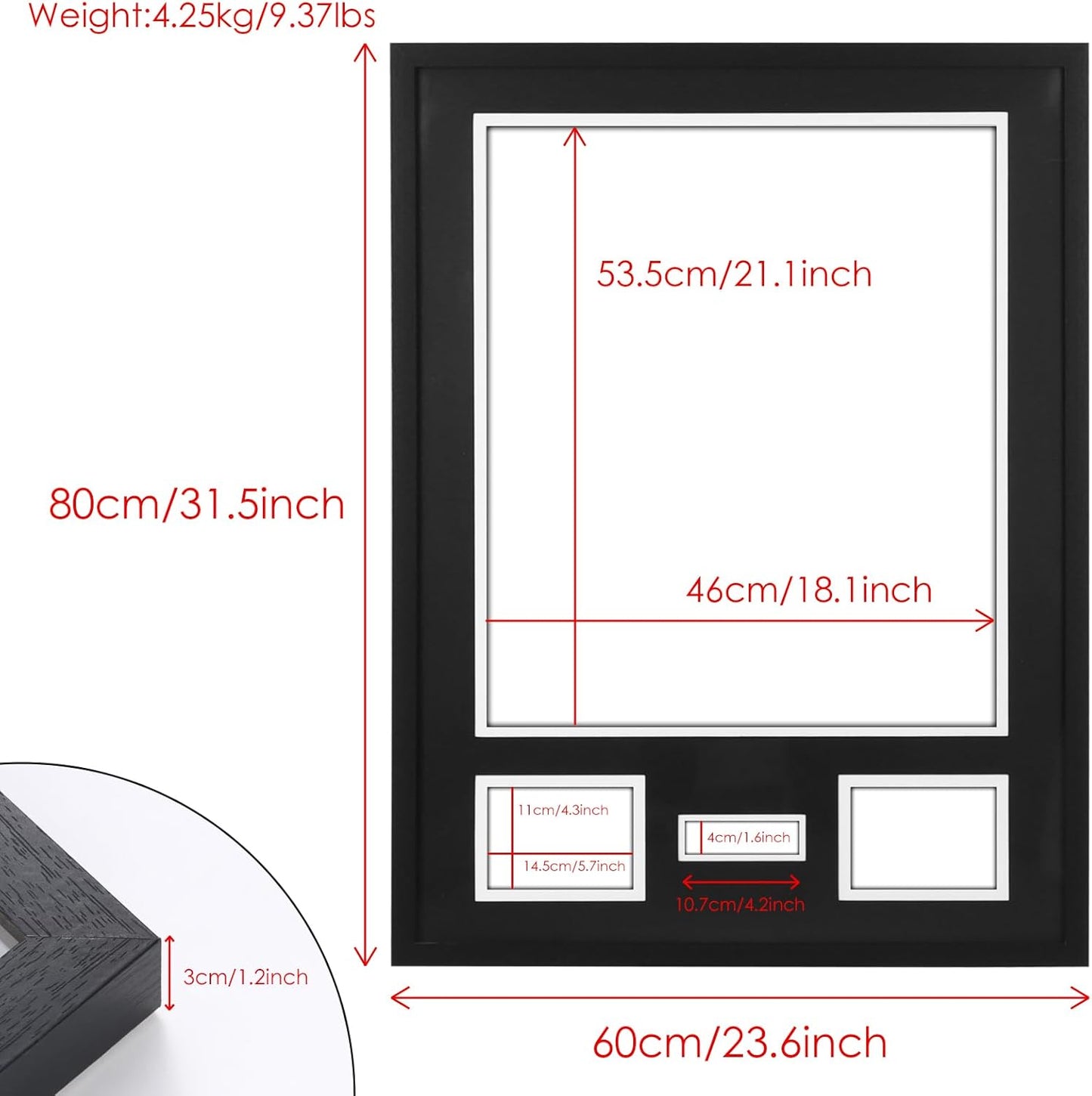 Nice C Jersey Frame Display Cases, Jersey Frame with Pictures Photos, Jersey Shadow Box Shirt Display Case, 98% UV Protection, Football Basketball Soccer (4 Pack)