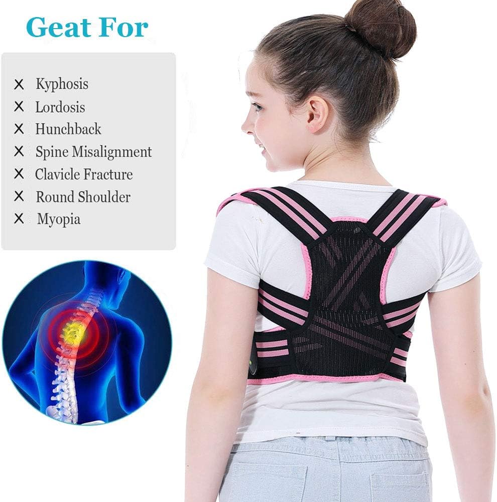 Lexniush Professional Posture Corrector for Men, Women and Kids, Effective Upper Back Posture Brace for Teenagers Boys Girls Spinal Support to Improves Slouch, Prevent Humpback, Relieve Back Pain