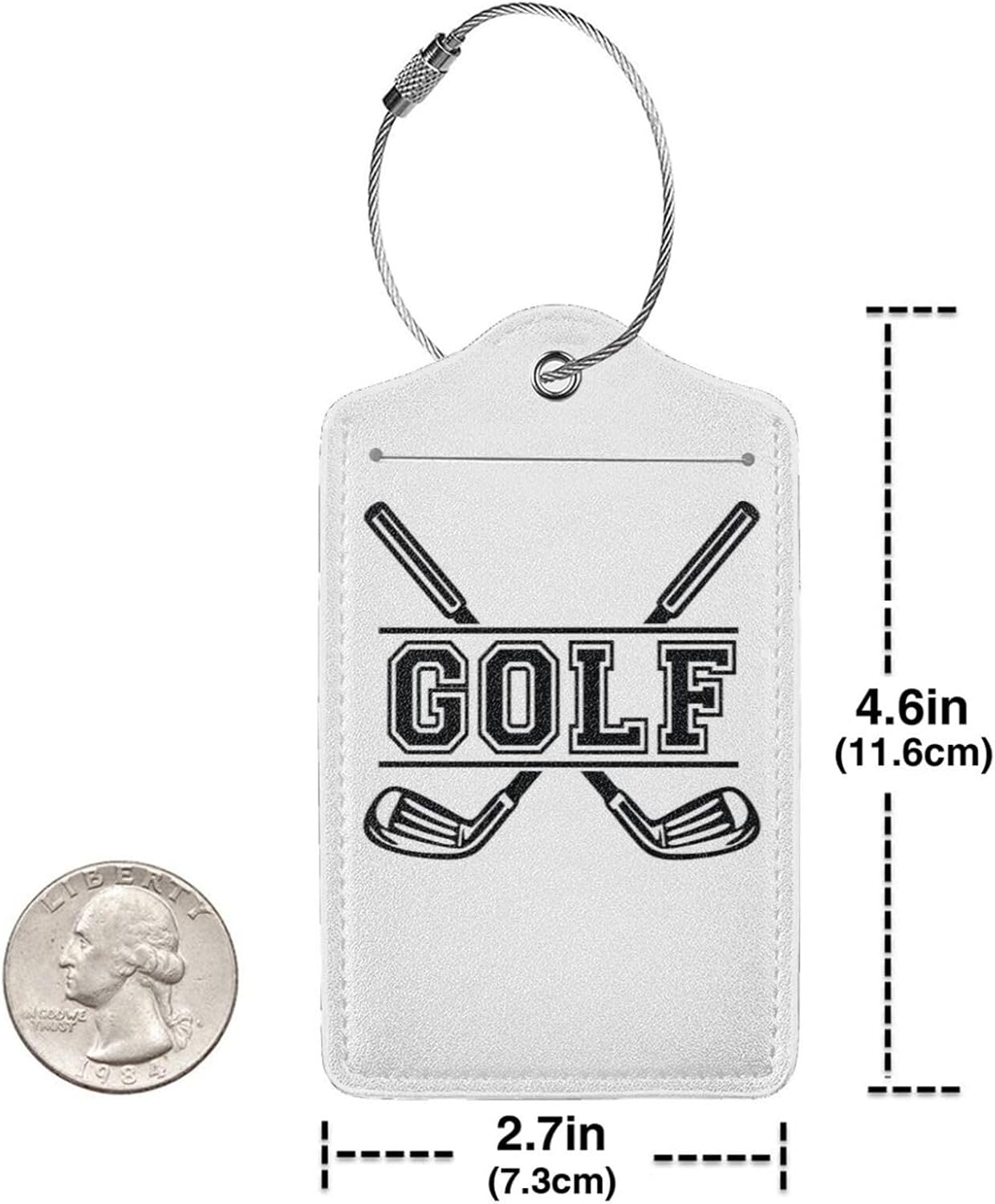 2 Pcs Golf Club Labels Luggage Tags for Suitcases, Golfer Decorations Tags Birthday Gifts for Men Women, Personalized Outdoor Travel Sport Gift