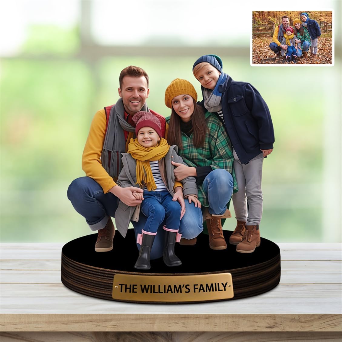 Personalized Pet Photo 2D Acrylic Desktop Ornament Custom Dog Cat Picture Figurine Plaque with Name Flat Printing Acrylic Sculpture Desk Sign for Men Women Family Pet Owners Lover Christmas Birthday