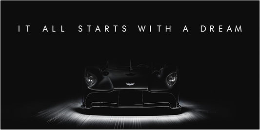 Motivational Wall Art for Office, Super Car Art Canvas, Inspirational Automotive Decor for Aston Martin Valkyrie Sportscar Lovers, Motivational Wall Decor for Office and Home Car Poster (20" x 40" in)